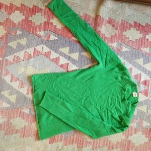 J crew kelly green cashmere crewneck